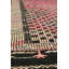 Tapis unique noir / rose / brun de 6 pi 9 po x 9 pi 10 po Jijim