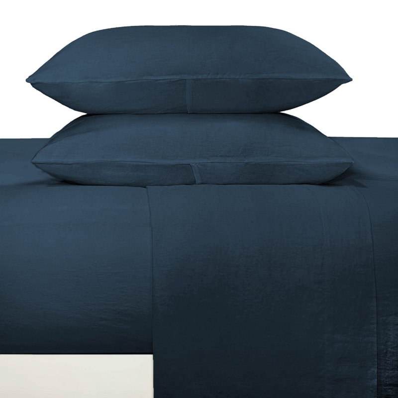 Twin Baltic Stripe 100% French Linen Sheet Set
