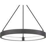 Derilien 1 - Light Matte Black LED Wagon Wheel Pendant