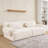 Boneless Modular Sectional Sofa Set – Chenille Deep Seat 3+1 Seater with 3 Cushions, Extra Large Comfortable Living Room Sofa for Bedroom or Apartment-570166784