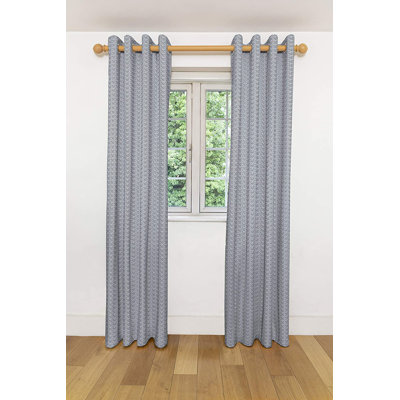 Cotton Blend Blackout Curtain Pair