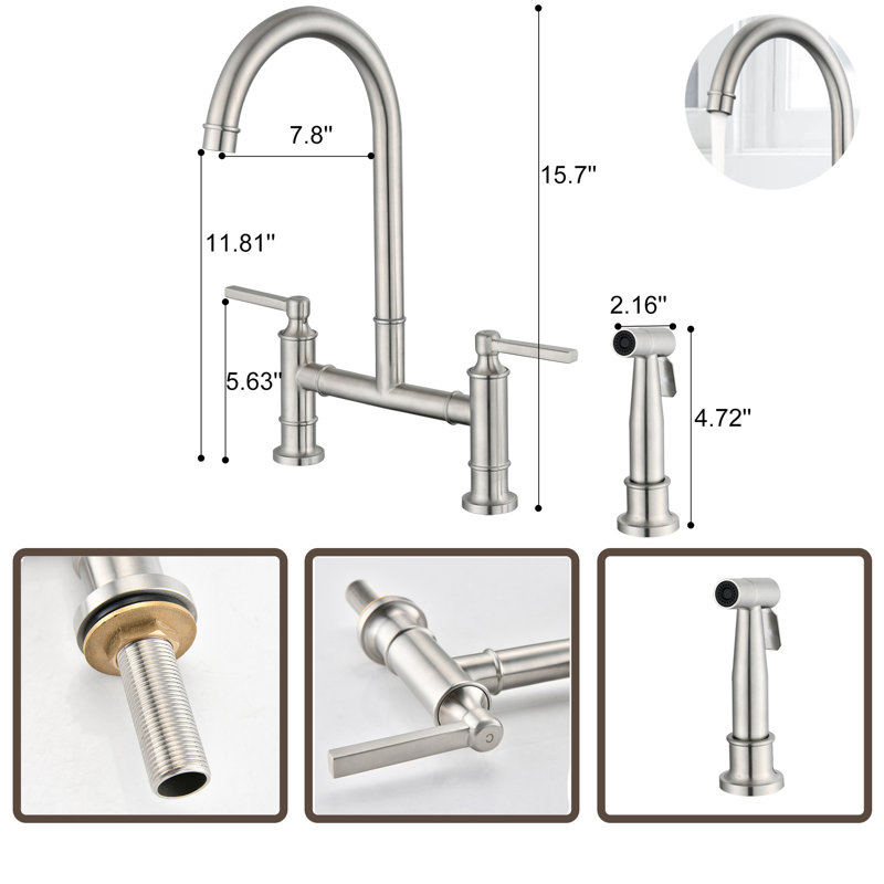 MONSFEST Kitchen Faucet with Side Spray