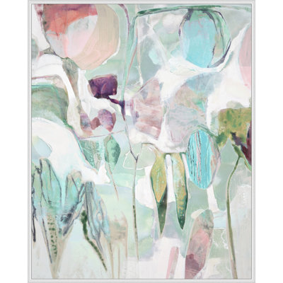 Sauge argentée - peinture sur toile à cadre flottant