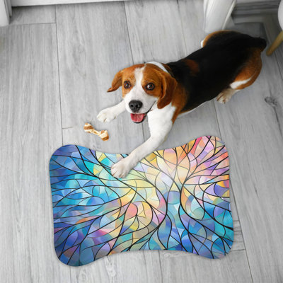 Contemporary Glass Patterns - 1 Piece Bone Shape Feeding Mat