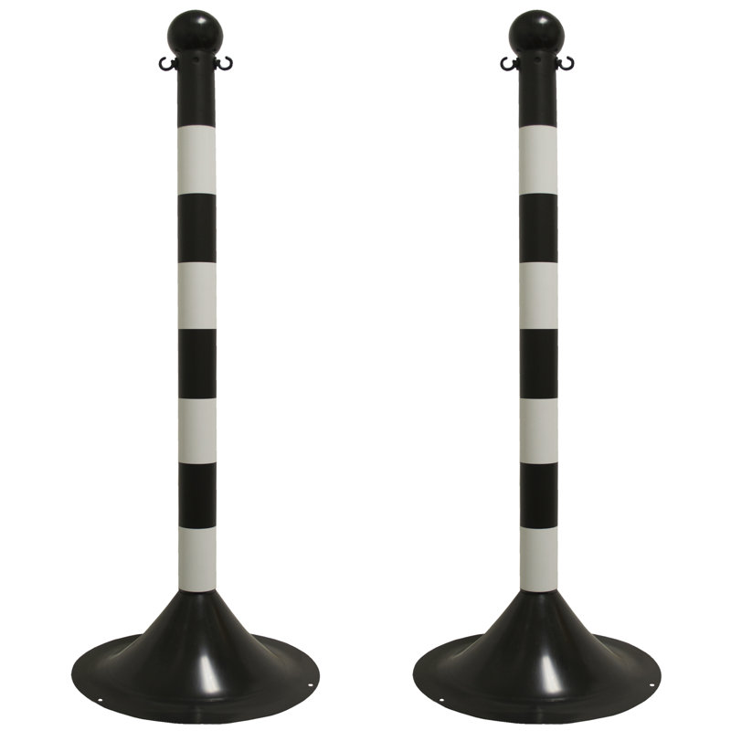 Poteau de poteaux à rayures, Noir / blanc