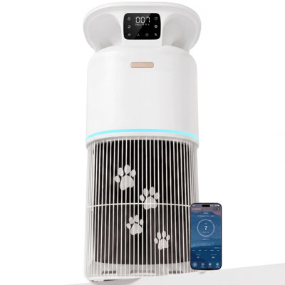 Smart H13 True HEPA Air Purifier for Home, Large Rooms up to 3700 sq ft - WiFi/App Control - Quiet Auto Mode, Washable Pre-Filter for Pet Hair, Particles, Pollen, Smoke & Odors