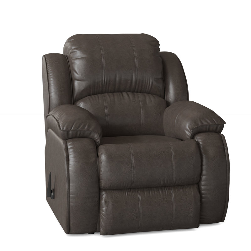 Cagney 38" Wide Manual Rocker Standard Recliner, Maximus Fossil Leather