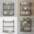 Industrial Wall Mounted Iron Floating Pipe Shelves/Shelving/Racks/Storage/Bookcases/Brackets, DIY Open Bookshelves/Shelving For Kitchen/Office, Retro Black (3-Tier Floating Shelves)