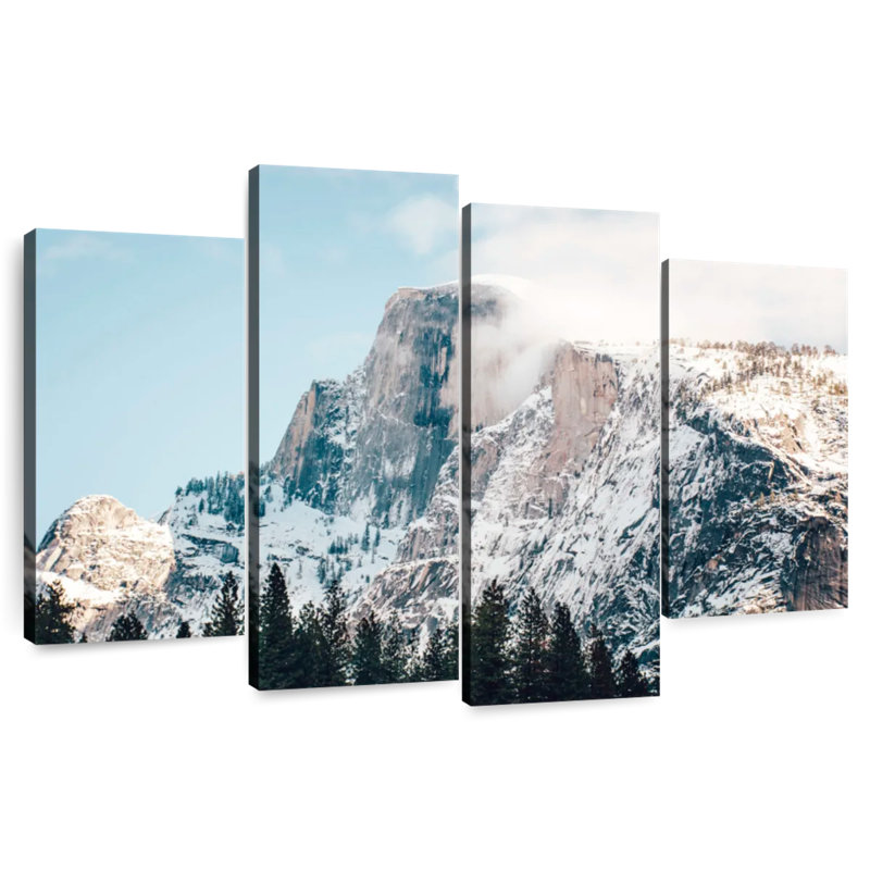 Snowy Mountains In Yosemite, 22" H x 36" W