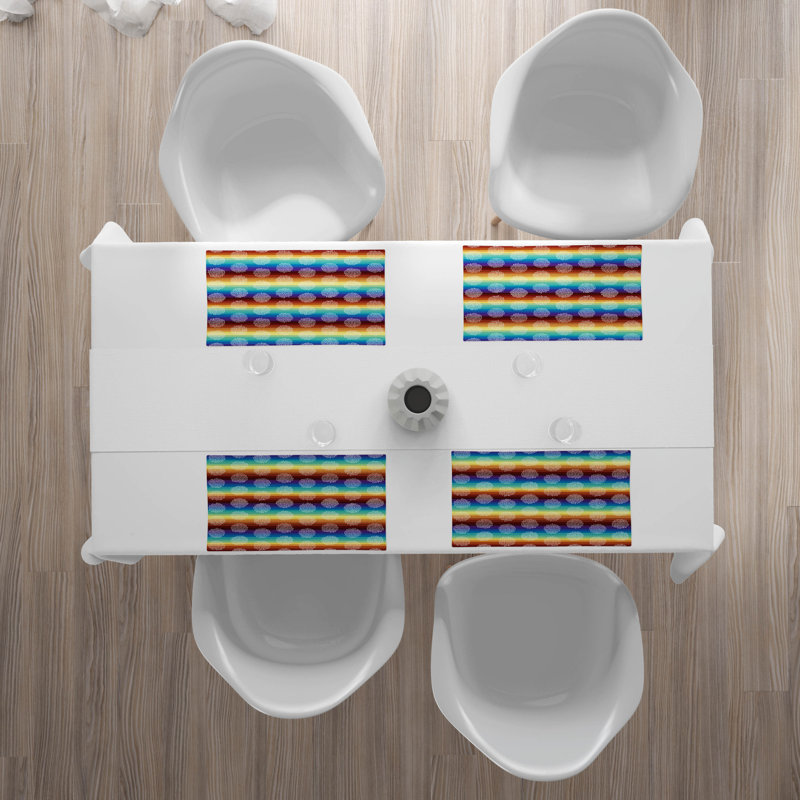 Polyester Striped Rectangle Placemat