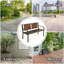 Aasmin Metal/Wicker Outdoor Bench