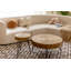 COZAYH 2 Piece Round Coffee Tables, Wooden Living Room Furniture, Ring Pattern-993722453