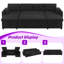 Canapé-lit modulaire en U 107 po avec rangement et ports USB-1780137243