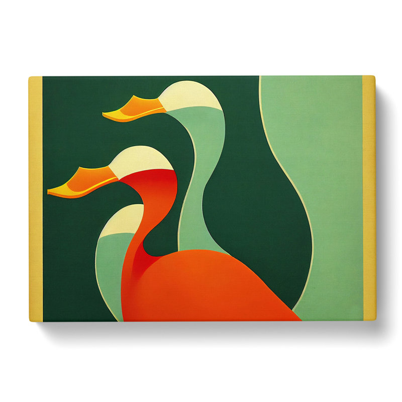 Ducks Deco Abstract - Wrapped Canvas, 40cm H x 60cm W x 3cm D