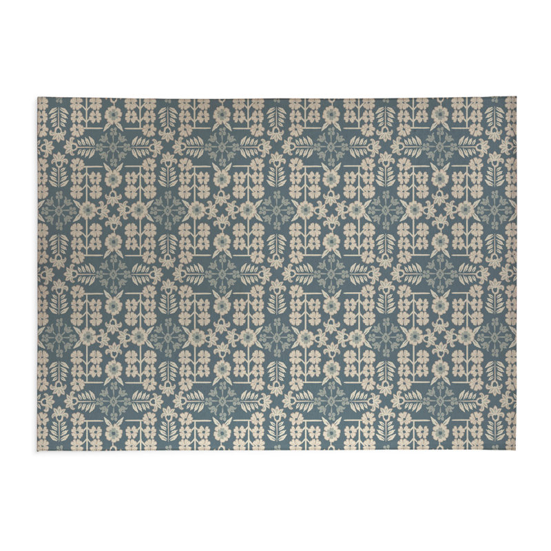 Madden Low Profile Kitchen Mat, Rectangle 3' x 2', Teal