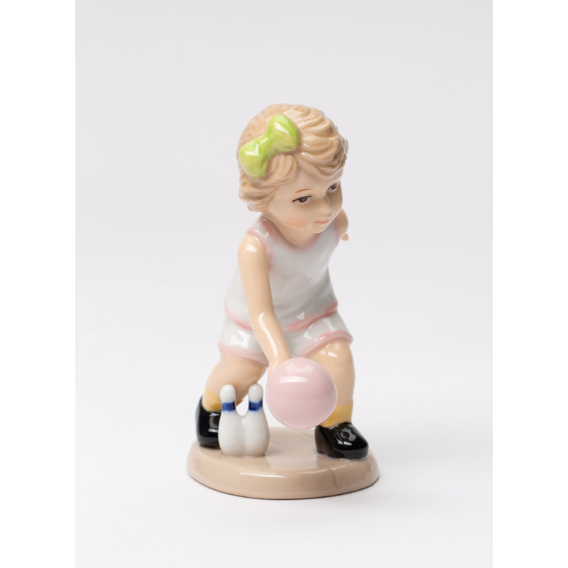 Bowling Girl Figurine-4 1/2"H