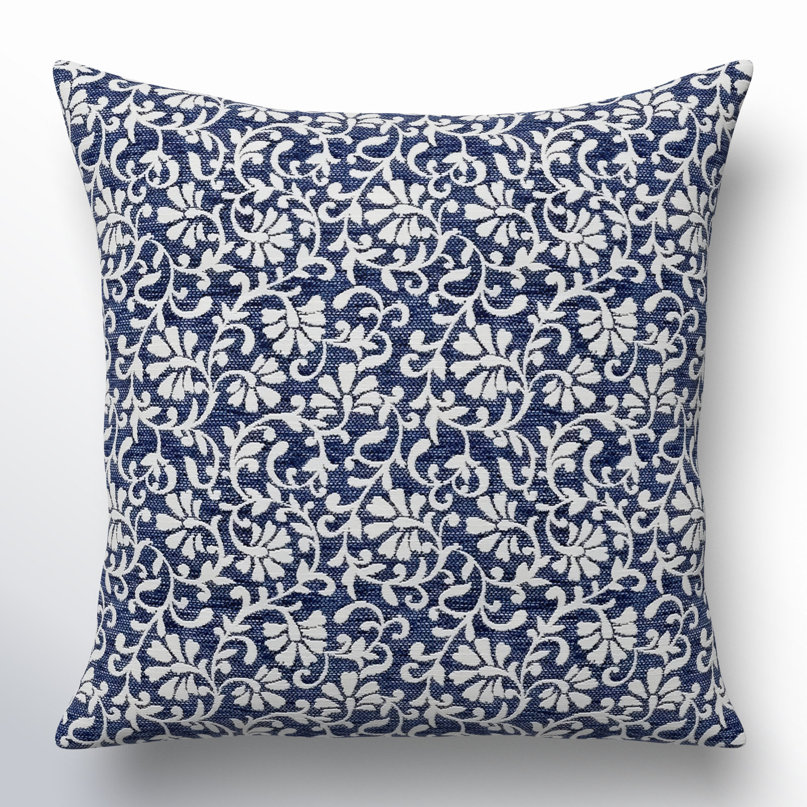 Birch Lane Liza Pillow Cover & Insert Square in Blue/White & Reviews | Wayfair