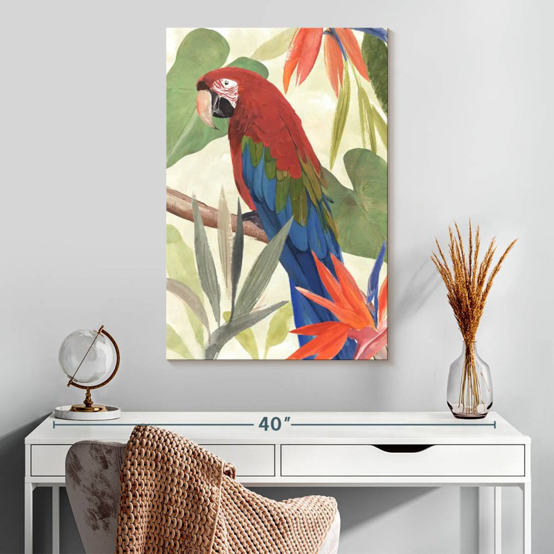 Brampt Tropical Parrot Composition III, 30" H x 20" W