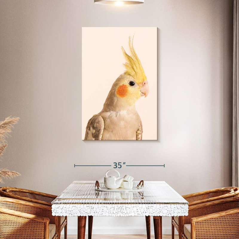 Brampt Smiling Cockatiel, 45" H x 30" W