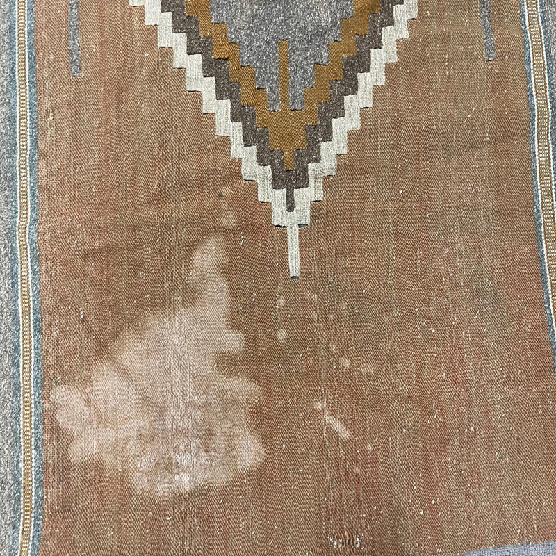 Kilim à rayures turque rétro Oushak pour couloirs en couleurs vibrantes orange et bohème