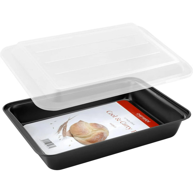 Moule à gâteau rectangulaire antiadhésif de 13 po avec couvercle CHEFMADE