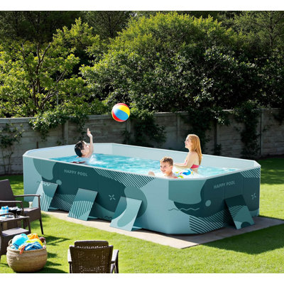 Ground Pool With 3 Drains Outdoor Swimming Pool Portable Pool