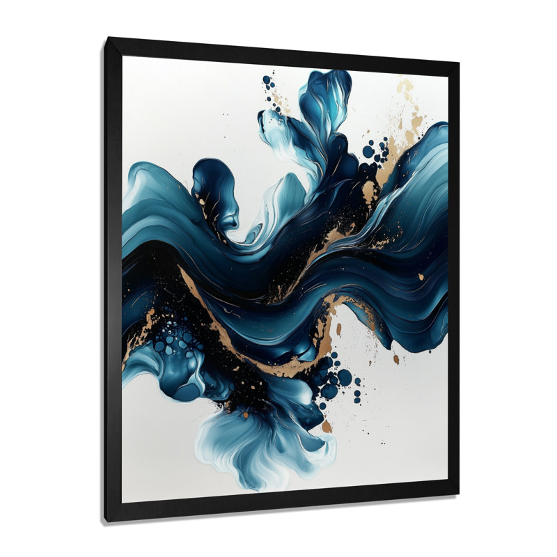 Stapp - impressions sur toile abstraites, Noir, noir, noir, noir, H 20 po x l 12 po, Reproduction encadrée d'une seule photo