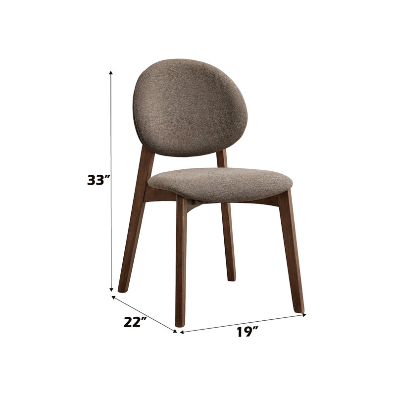 Ensemble de 2 chaises d'appoint Hadasa, Marron clair