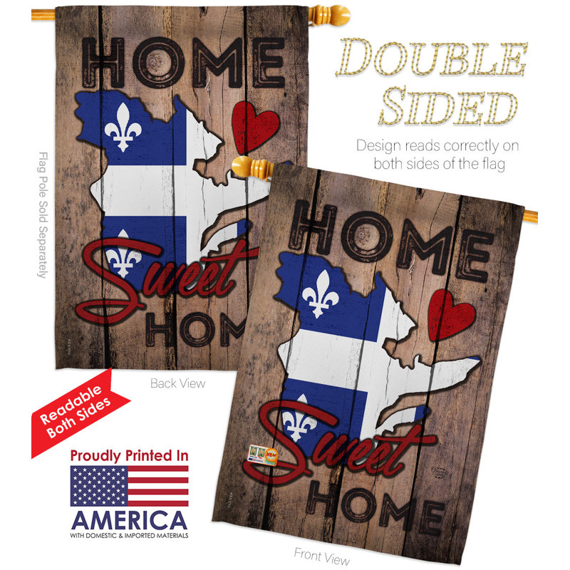 Drapeau de maison en polyester à 2 côtés 40 x 28 po