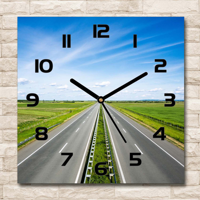 Iconia Glass Wall Clock, Black