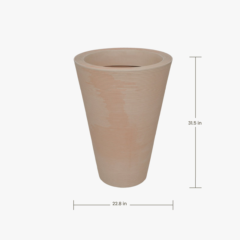 Averly ECOBO Eco-Friendly Round Pot Planter Tropicana Indoor/Outdoor Use Durable & Lightweight All-Weather