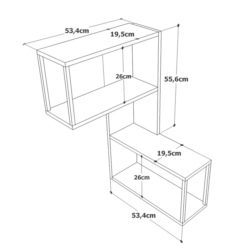 Tablette d'angle 4 pièces Mccarter
