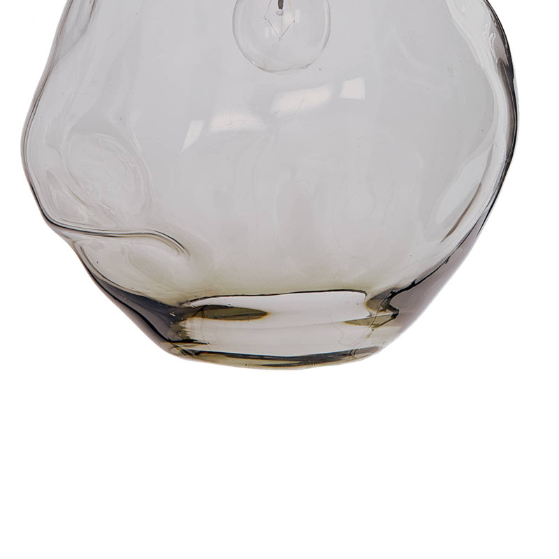 Molten Pendant with Smoke Glass, 54.75" H x 9" W x 9" D
