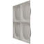Panneau mural décoratif 3D Adonis EnduraWall 19 pi 8 po x H 19 5/8 po, acier foncé métallique (couvre 2,67 pieds carrés)-123529714-123529720