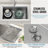 30" Undermount Stainless Steel Kitchen Sink, Single Bowl Complete Set With Colander, Cutting Board & Dish Rack