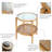 Charie Boho Glass Rattan Wood Round Storage Side End Table