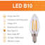 60 watts (6 watts équivalents), ampoule DEL intelligente ST46, à intensité variable, blanc froid (3000K) E12 / base candélabre