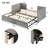 Twin Size Upholstered Daybed With Pop Up Trundle, Day Bed-408568944