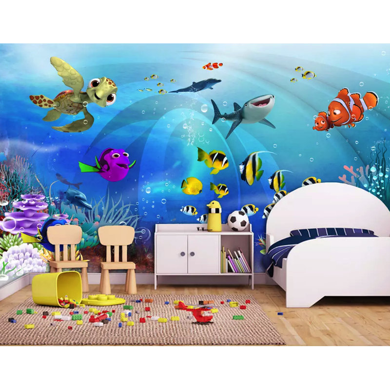 Caricature de poisson sous-marin, L 49 po x l 75 po