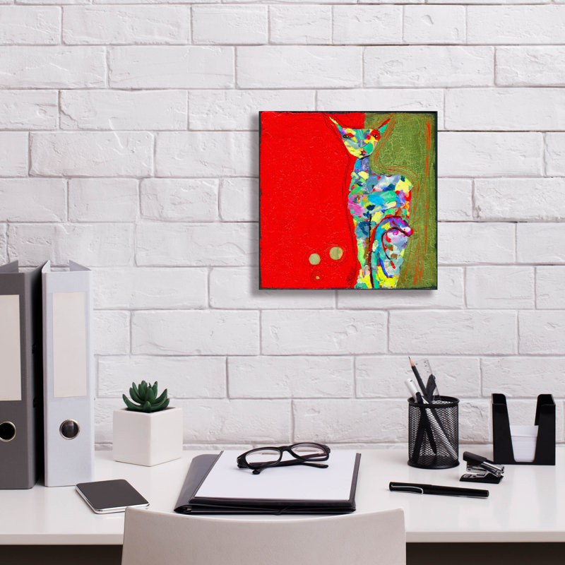 «Three Cent Attitude» par Wyanne, reproduction d'art sur toile, H 12 po x l 12 po x P 0,75 po