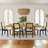 Cane Back Dining Chairs with Solid Wood Legs-836883072