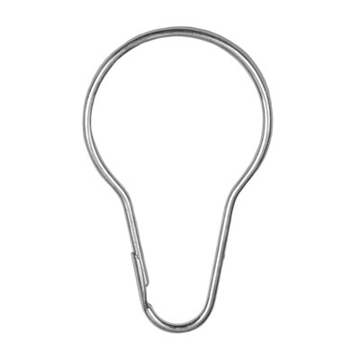 Kenney Rust-Resistant Metal Shower Curtain Rings, Chrome