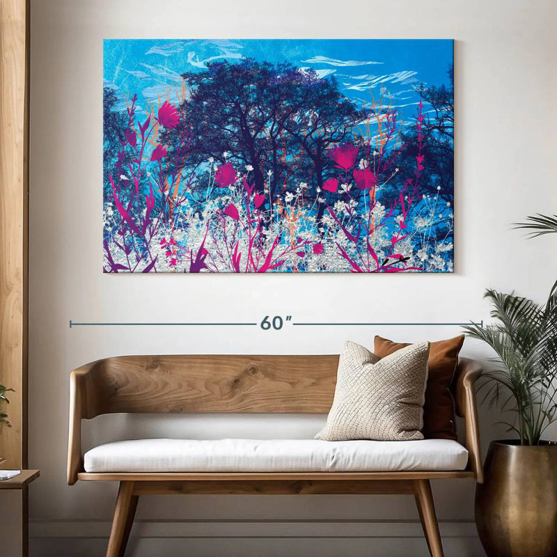 Alvord Blue Sky Meadow Foliage, 34" H x 51" W