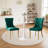 Dining Table Set,  24" Round Dining Table And 2 Velvet Dining Chairs With Gold-plated Legs-737608188-737608187