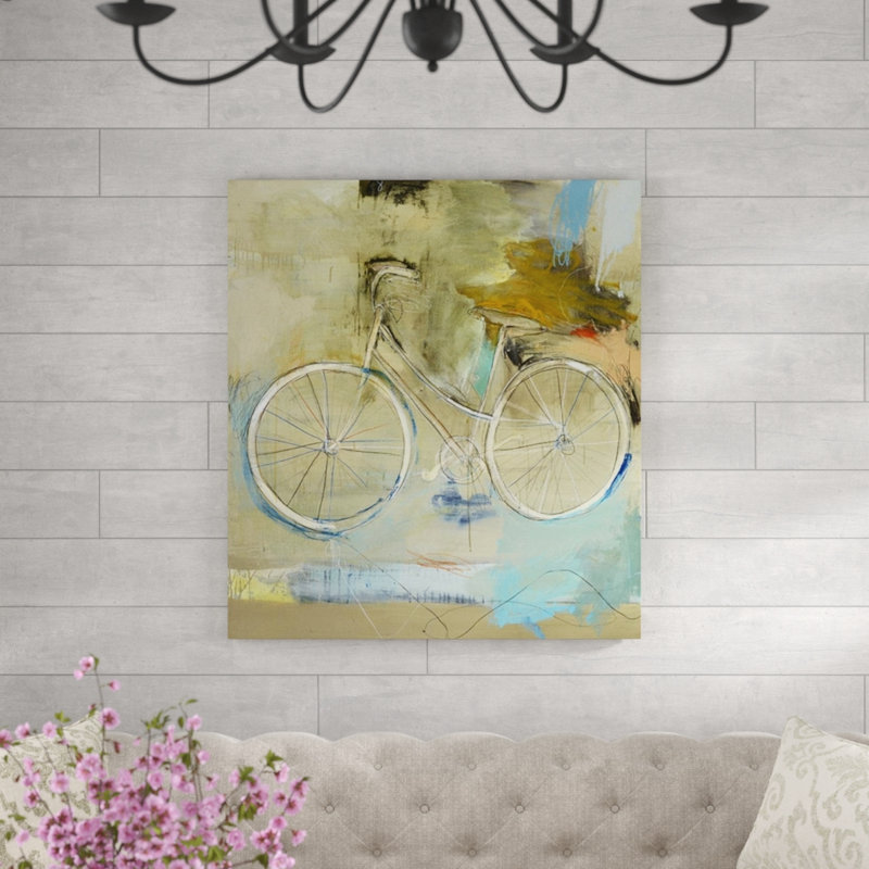 Roamer - peinture sur toile tendue, Gel coupé au couteau, H 27 po x l 24 po x P 1,5 po