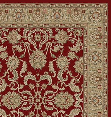 Tapis décoratif rouge/beige à tissé plat Bitner oriental, Rectangle 3 pi 11 po x 5 pi 5 po