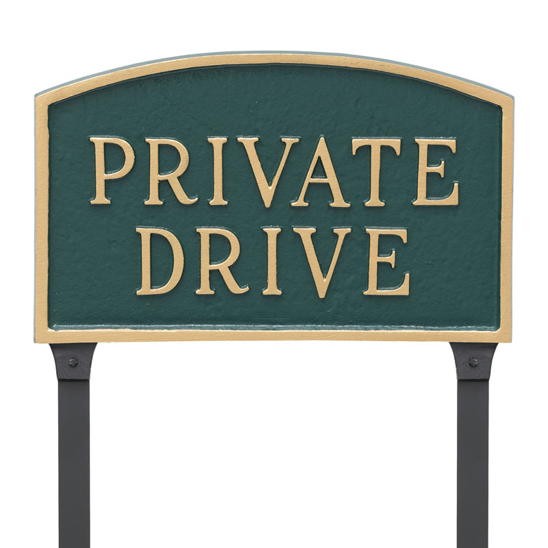 Plaque de grande plaque avec piquets, Vert forêt / doré, H 10 po x l 15 po x P 0,25 po