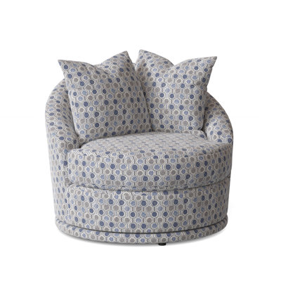 Alanna Upholstered Swivel Barrel Chair
