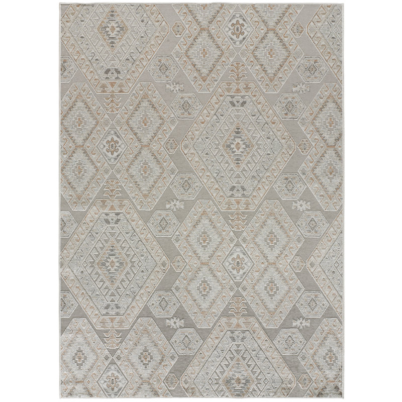 Vishwakarma Geometric Machine Woven / Power Loomed Area Rug, Rectangle 160 x 230cm