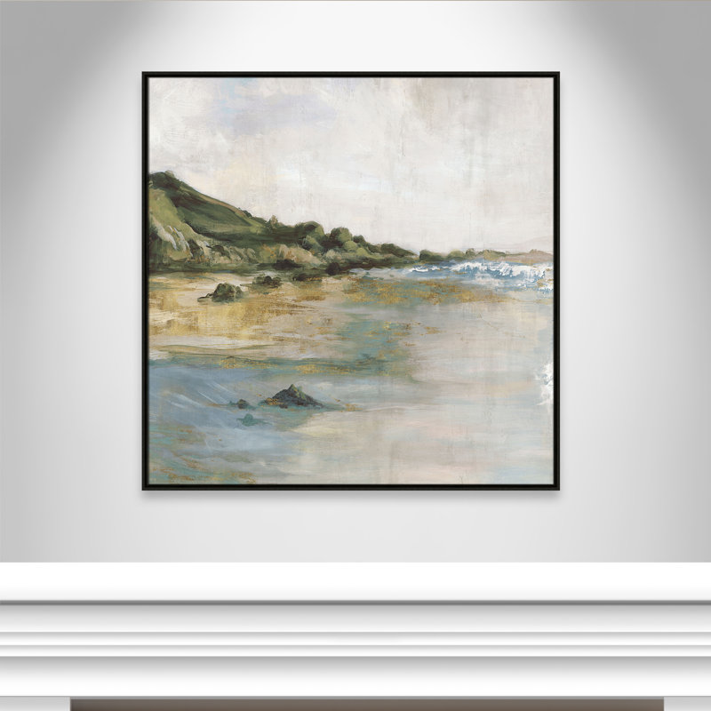 Tide’s Edge Print by , 41.5" H x 41.5" W, Espresso